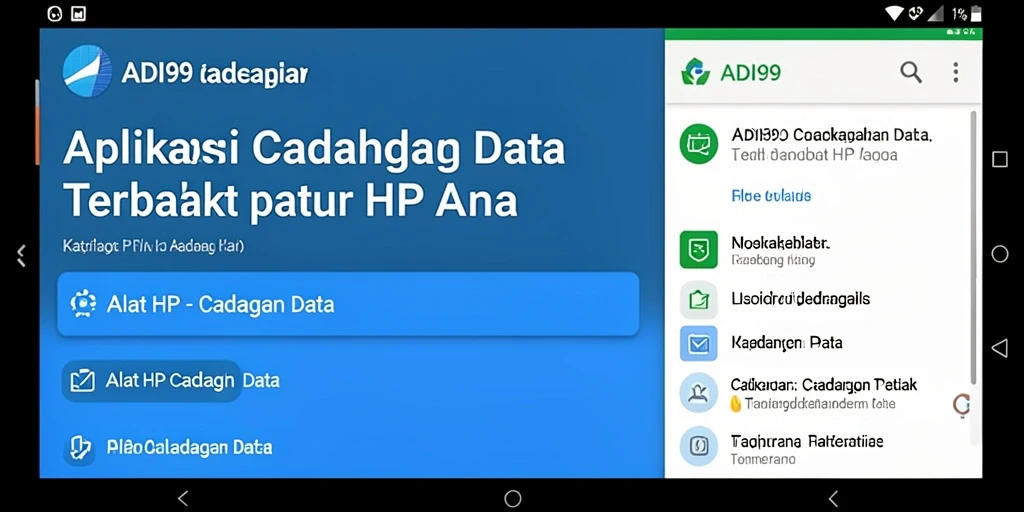Antarmuka intuitif aplikasi ADI99 yang memudahkan pengguna.