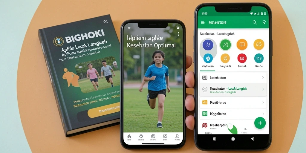 Antarmuka aplikasi BIGHOKI menampilkan fitur Lacak Langkah secara jelas.
