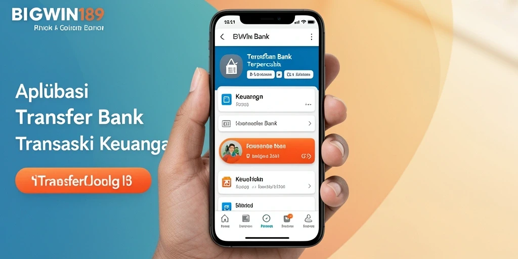 Tampilan antarmuka aplikasi BIGWIN189 untuk Transfer Bank yang modern dan user-friendly.