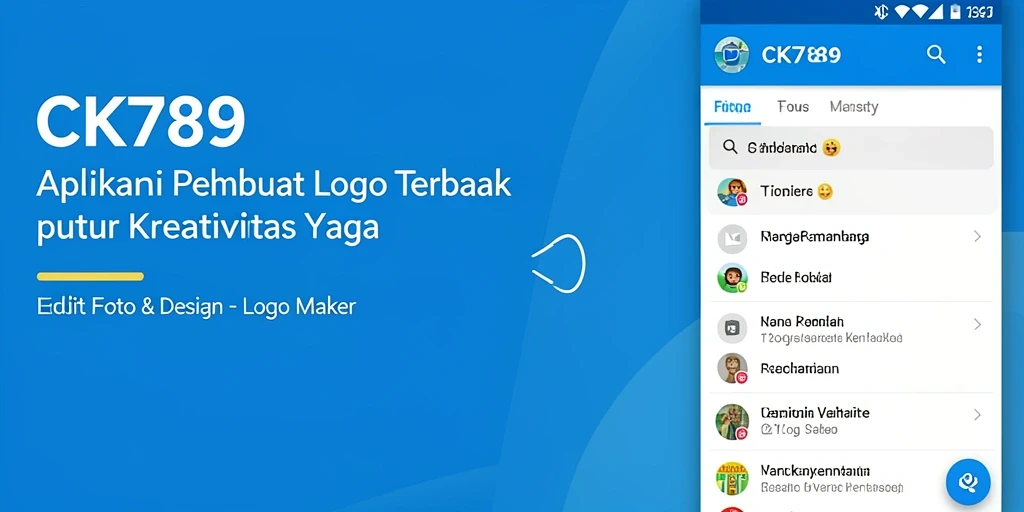 Tampilan antarmuka CK789 yang user-friendly untuk desain logo.