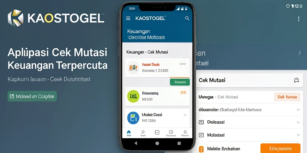 Antarmuka utama KAOSTOGEL menampilkan status mutasi keuangan yang jelas.