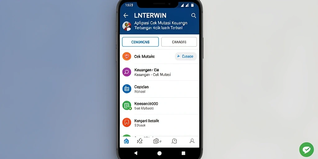 Antarmuka LNTERWIN menampilkan mutasi keuangan yang jelas dan informatif.