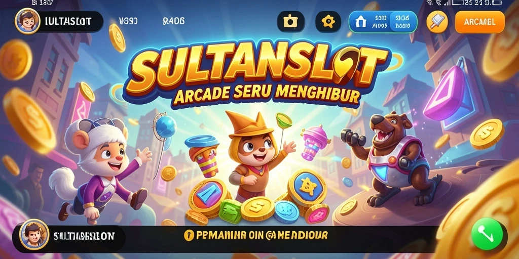 Antarmuka menarik SULTANSLOT dengan gameplay Arcade yang menyenangkan.