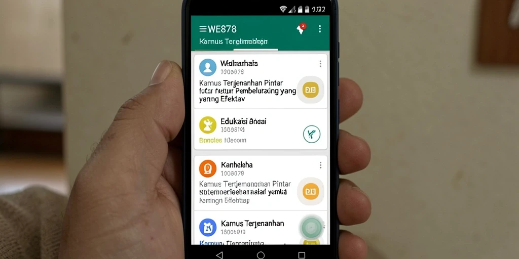 Tampilan antarmuka aplikasi WE878 yang intuitif dan user-friendly.