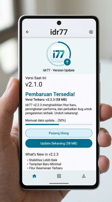 Riwayat Versi Terbaru idr77 untuk Android